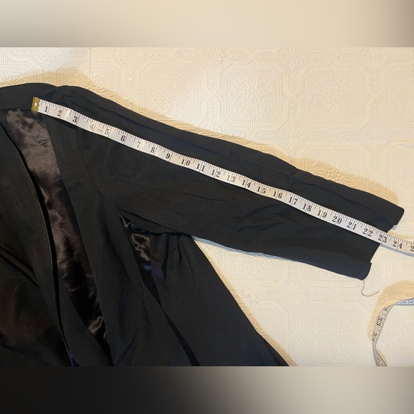 Joseph Ribkoff Vintage Evening Blazer size 10 Black Satin Retro 70s - Picture 9 of 11